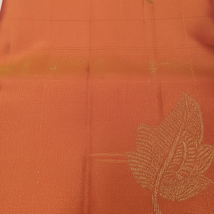 KUBERAN ORANGE WITH PINK PURE SILK SAREE
