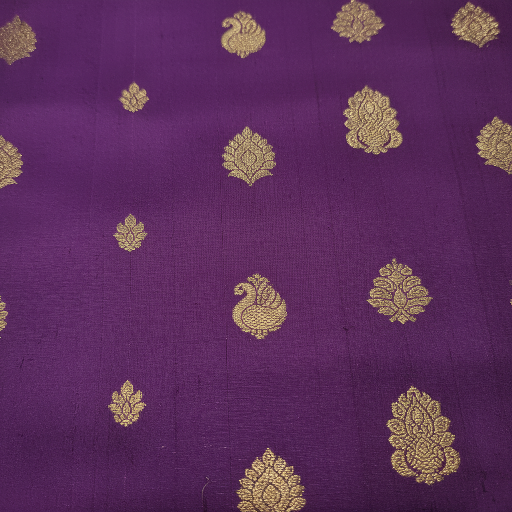 KUBERAN MAGENTA WITH BLUE PURE SILK SAREE