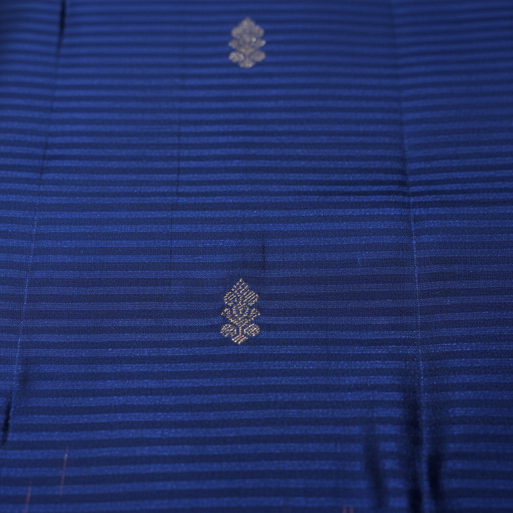 KUBERAN NAVY BLUE WITH PINK PURE SILK SAREE