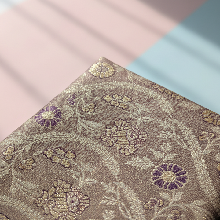 Kuberan light purple Floral Vine Kanchipuram Silk Saree