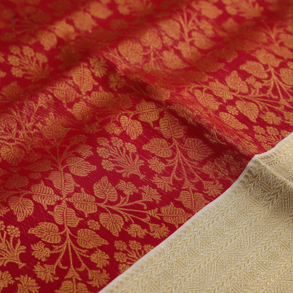 kuberan  Red Kanchipuram Silk Saree