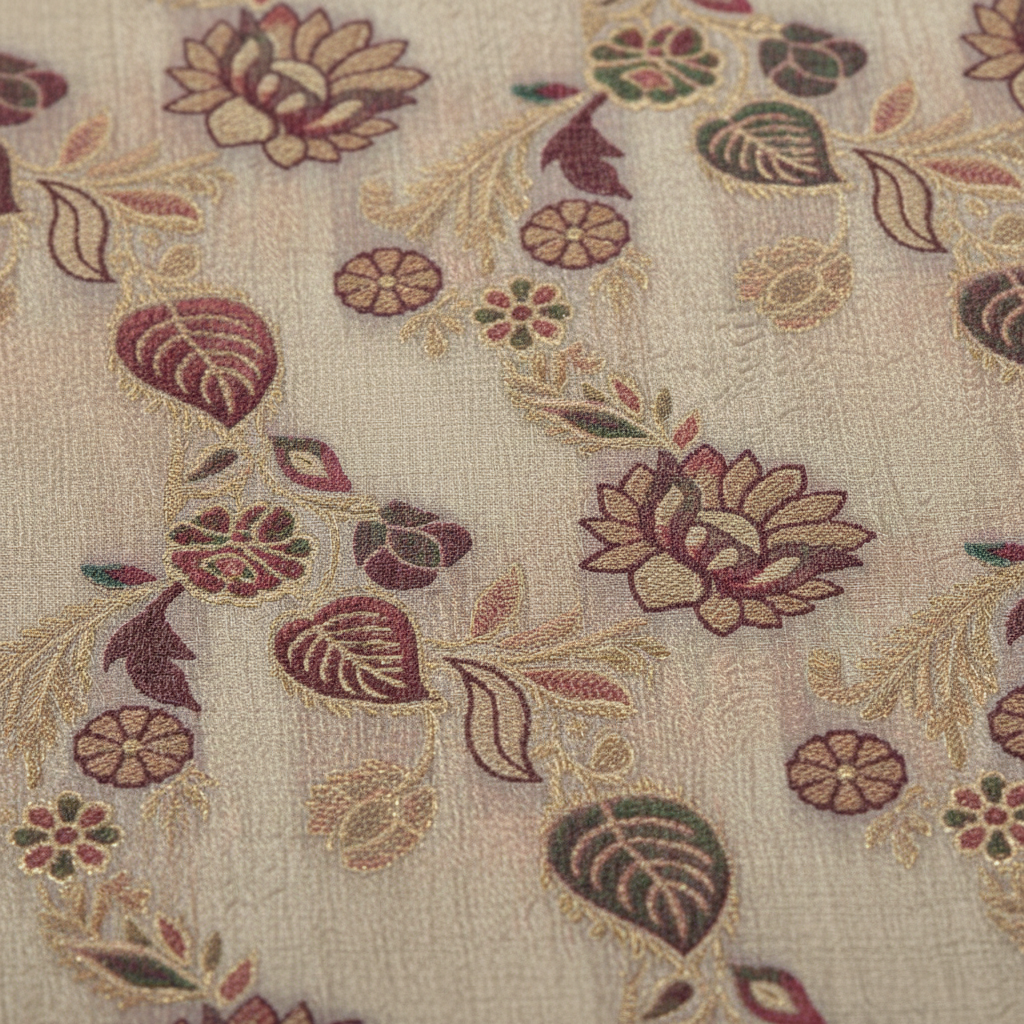 KUBERAN MEENAKARI IVORY COTTON SAREE