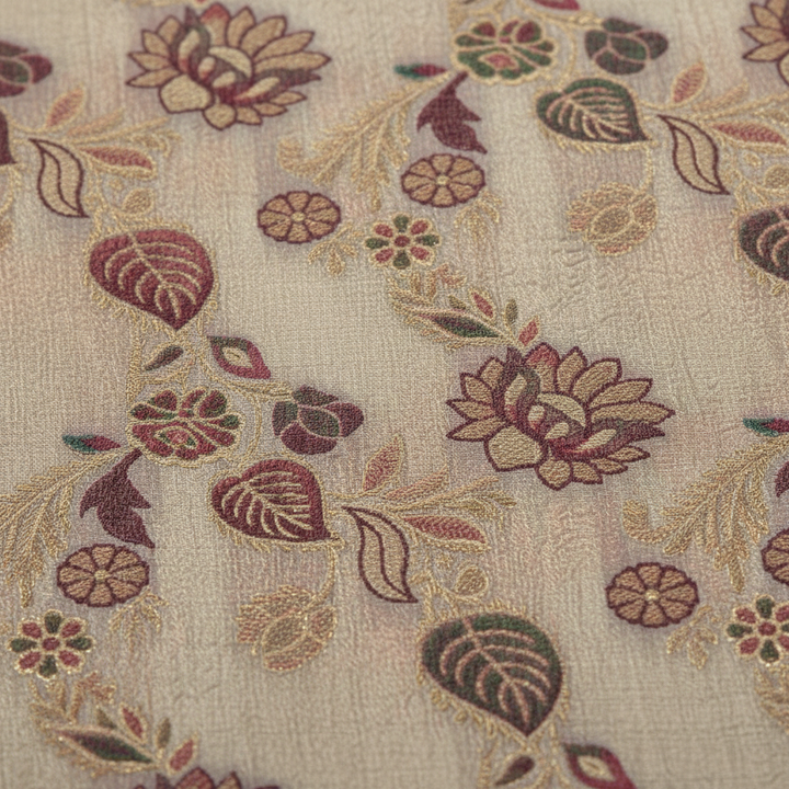 KUBERAN MEENAKARI IVORY COTTON SAREE