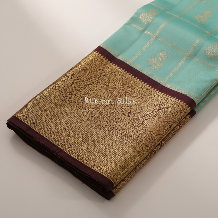Kuberan Turquoise Kanchipuram Silk Saree