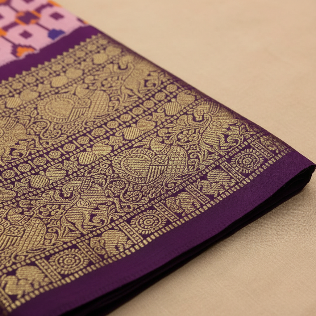 Border Detail with Golden Zari