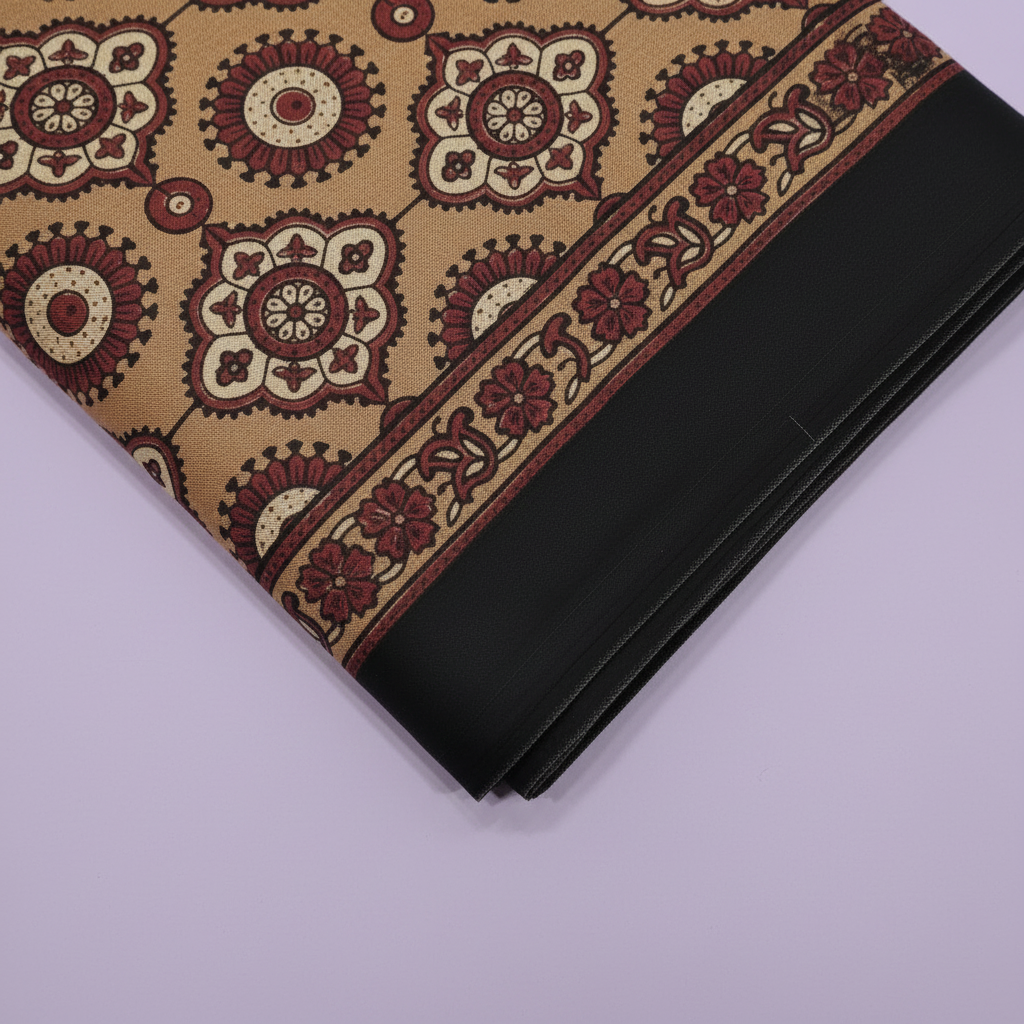 KUBERAN PALE BROWN AJRAKH PRINT SAREE