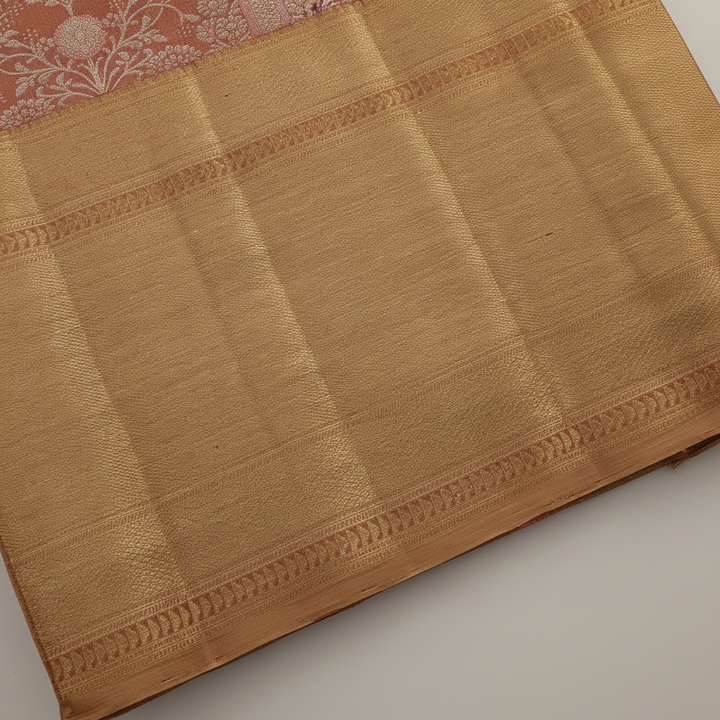 kuberan Coral pink Kanchipuram Silk Saree