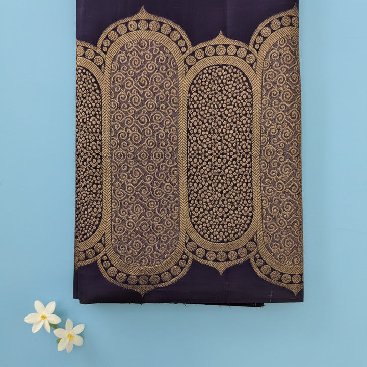 Kuberan Royal Plum Purple  Kanchipuram Silk Saree
