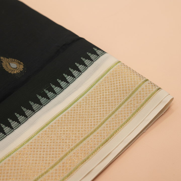 KUBERAN BLACK COTTON SAREE