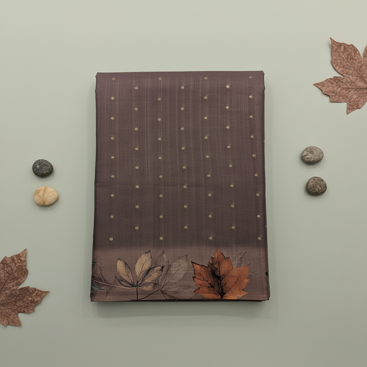 KUBERAN IVORY GREY SEMI TUSSAR SILK SAREE