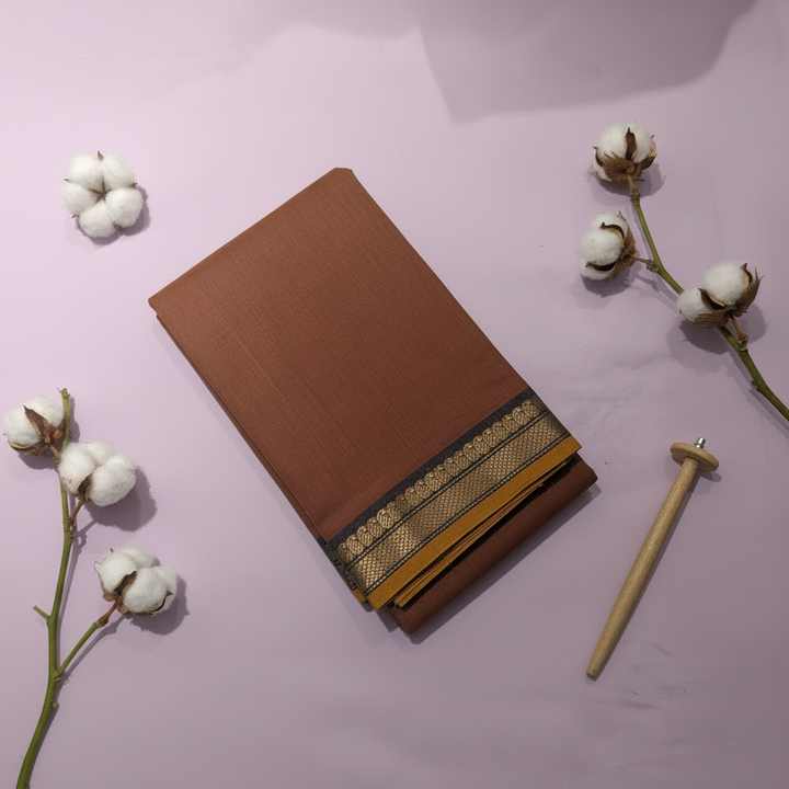 KUBERAN BROWN COTTON SAREE