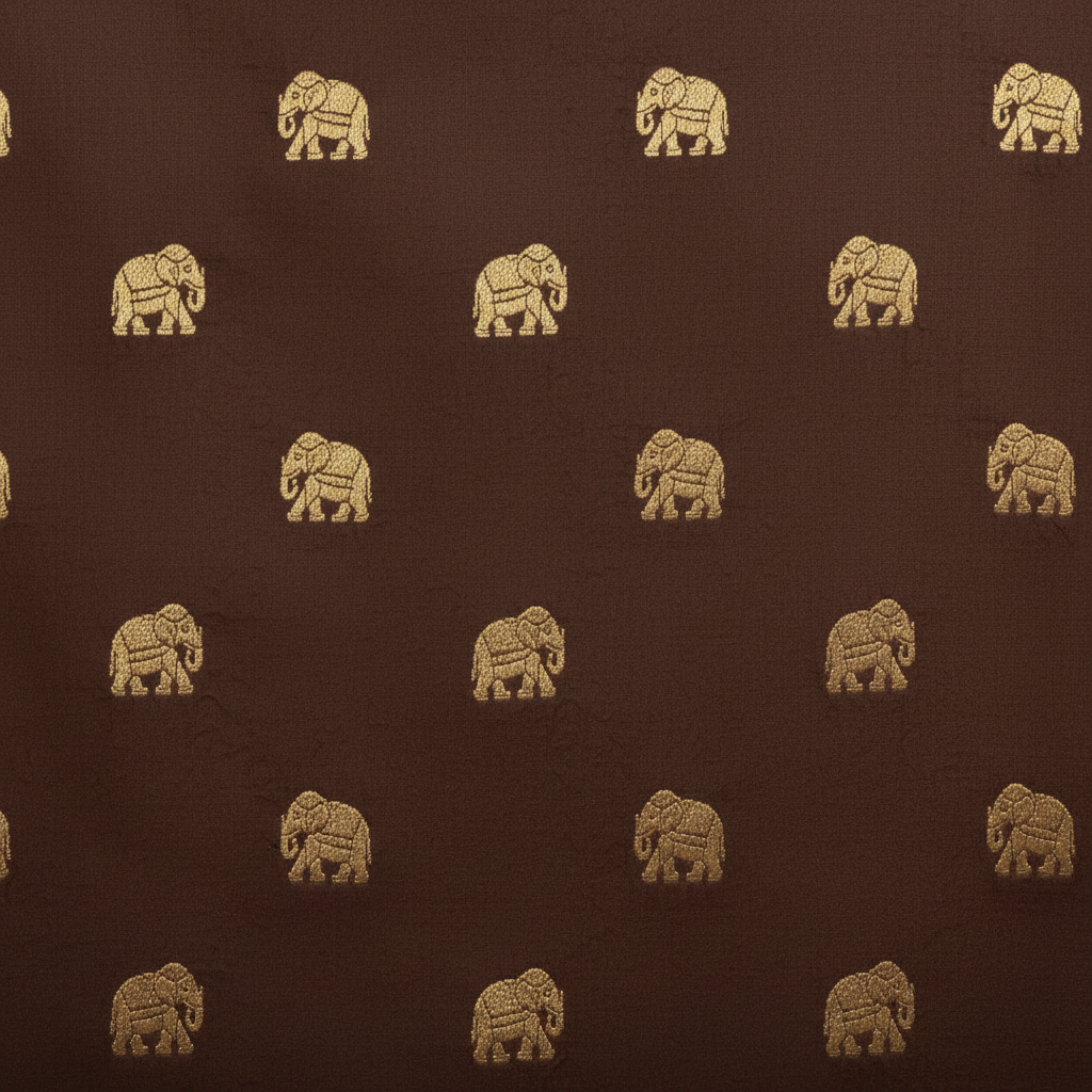 KUBERAN BROWN MYSORE CREPE SILK SAREE