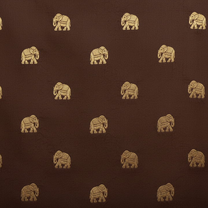 KUBERAN BROWN MYSORE CREPE SILK SAREE