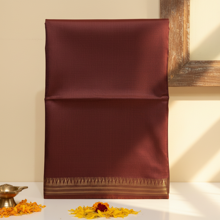 KUBERAN BROWN BISHNUPURI SOFT SILK SAREE