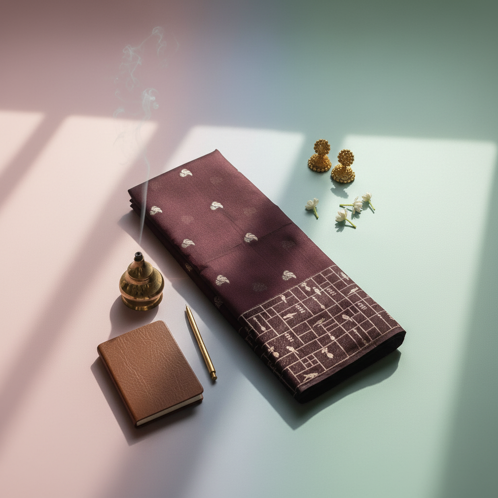 Burgundy Saree Product Image 2000x2000