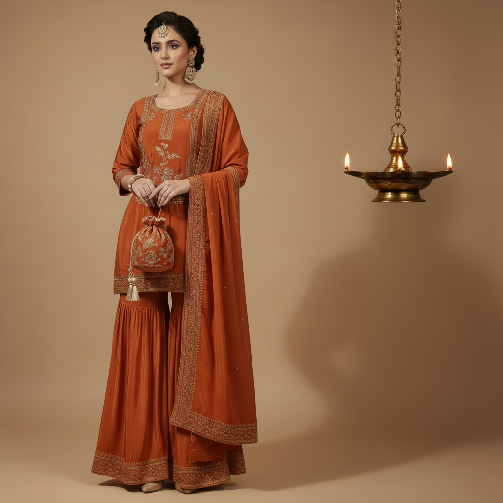 KUBERAN DESIGNER SHARARA SET