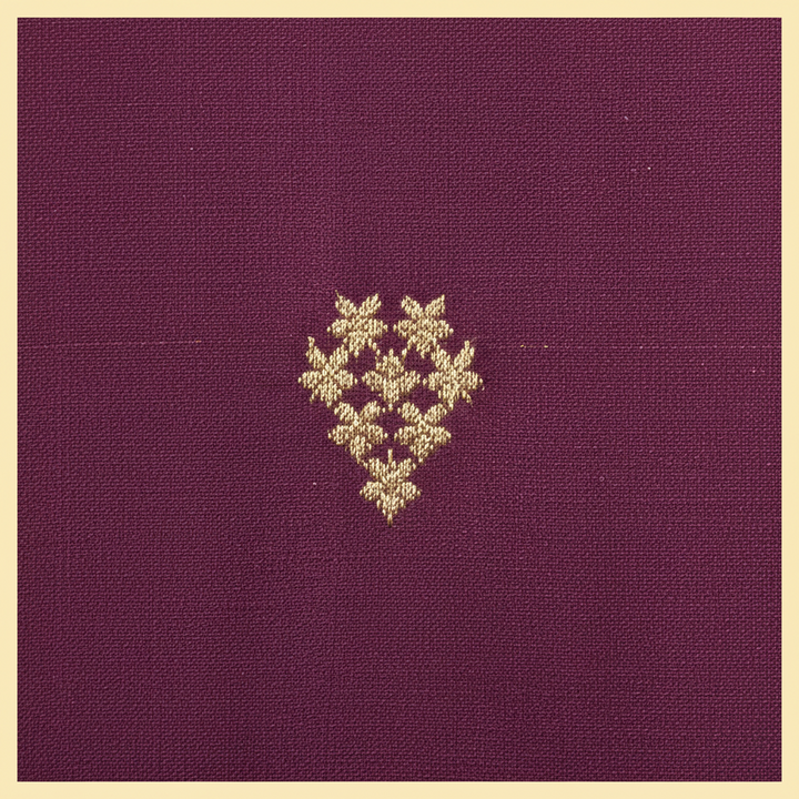 KUBERAN PURPLE GEORGETTE SEMI BANARASI SILK SAREE