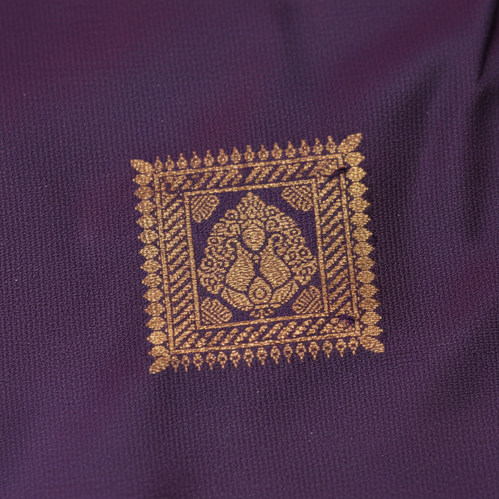 KUBERAN PURPLE SEMI SILK SAREE