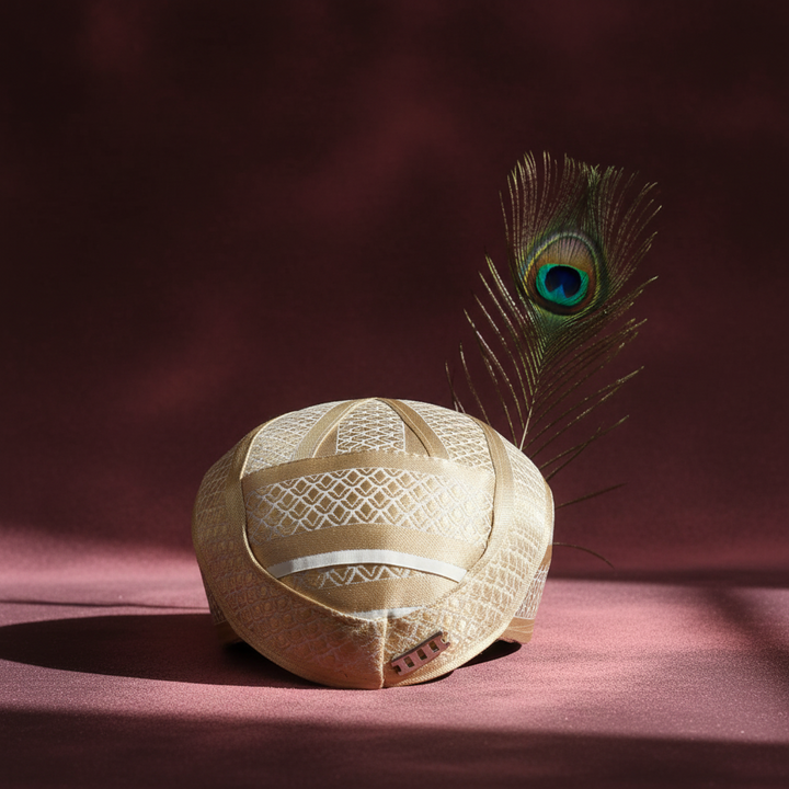 Kuberan Mysore Peta Champagne Gold Silk Turban
