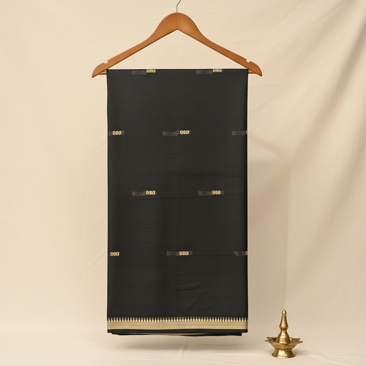 KUBERAN BLACK COTTON SAREE