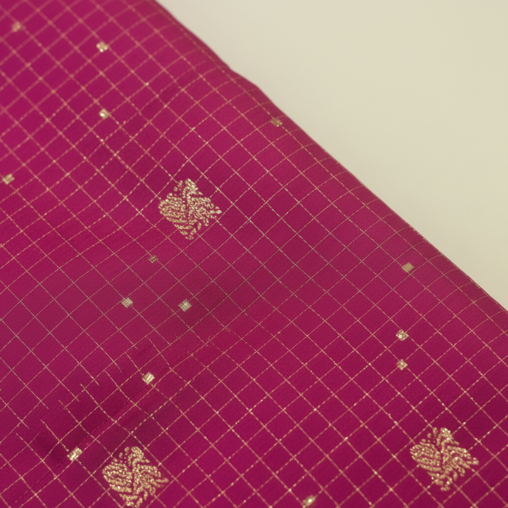 KUBERAN PINK PURE KANCHIPURAM SILK SAREE