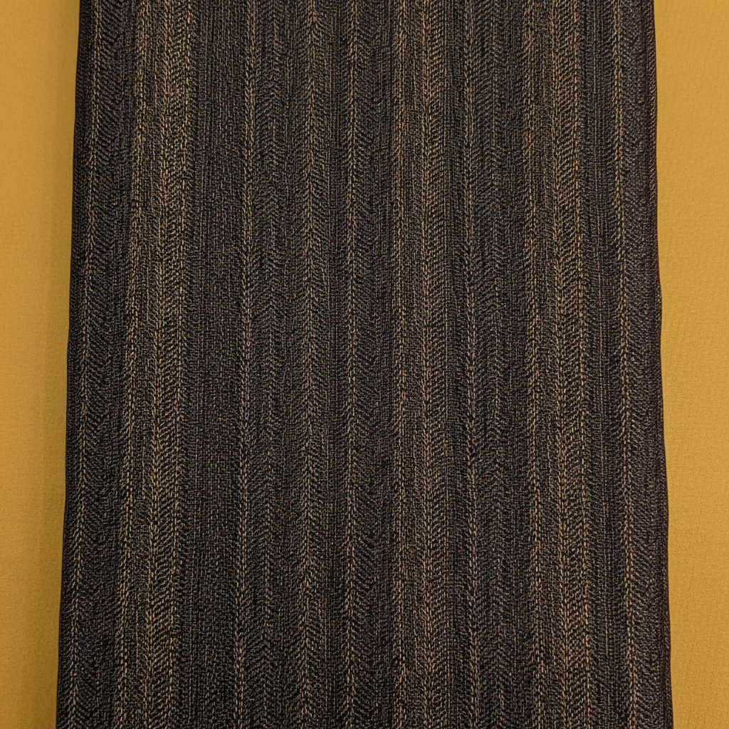 Kuberan Charcoal Blac Vertical Gold Zari Kanchipuram Silk Saree