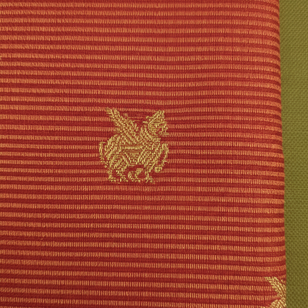 Kuberan Orange Kanchipuram Silk Saree