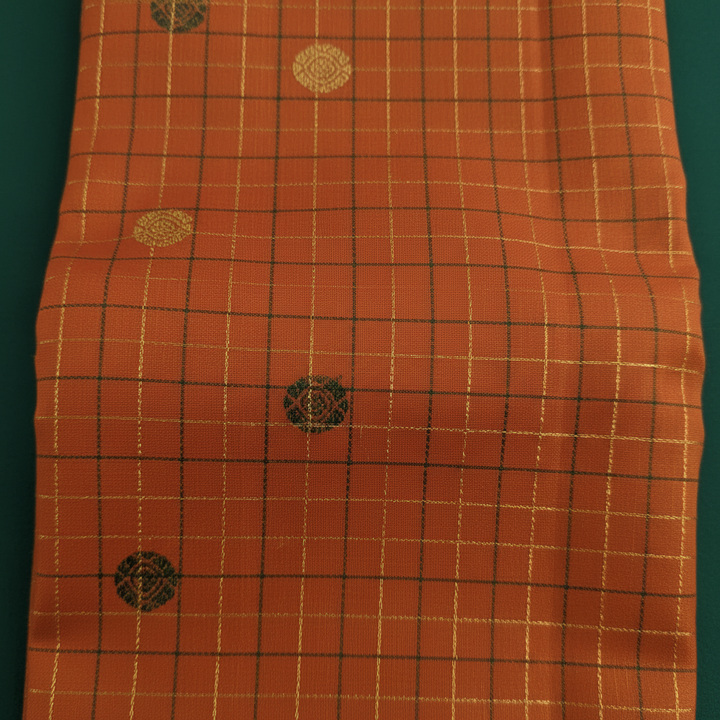 kuberan Orange Kanchipuram Silk Saree