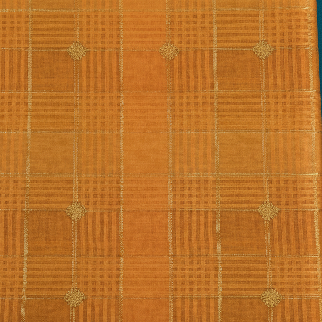 Kuberan Warm Golden Amber  Kanchipuram Silk Saree