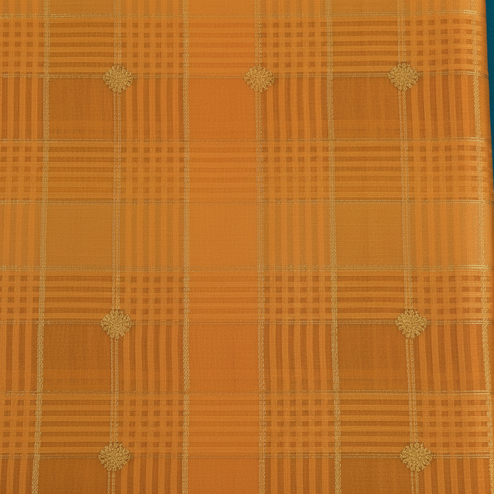 Kuberan Warm Golden Amber  Kanchipuram Silk Saree