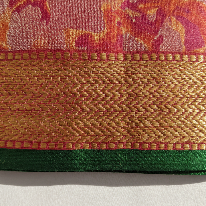 Kuberan Coral Rose Pink  Kanchipuram Silk Saree