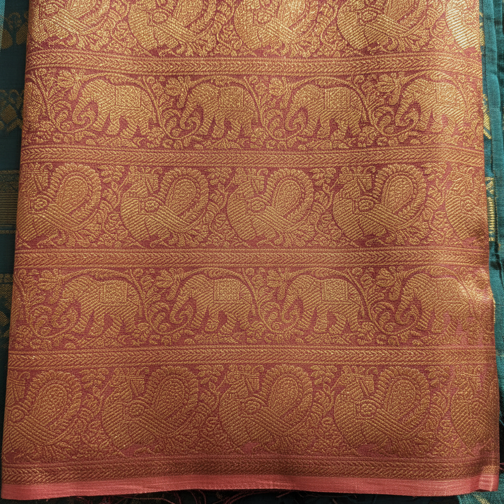 Kuberan Wine Maroon Kanchipuram Silk Saree