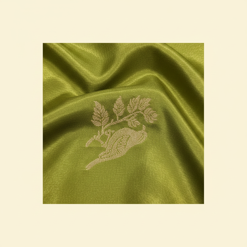 KUBERAN GREEN PASHMINE FANCY SAREE