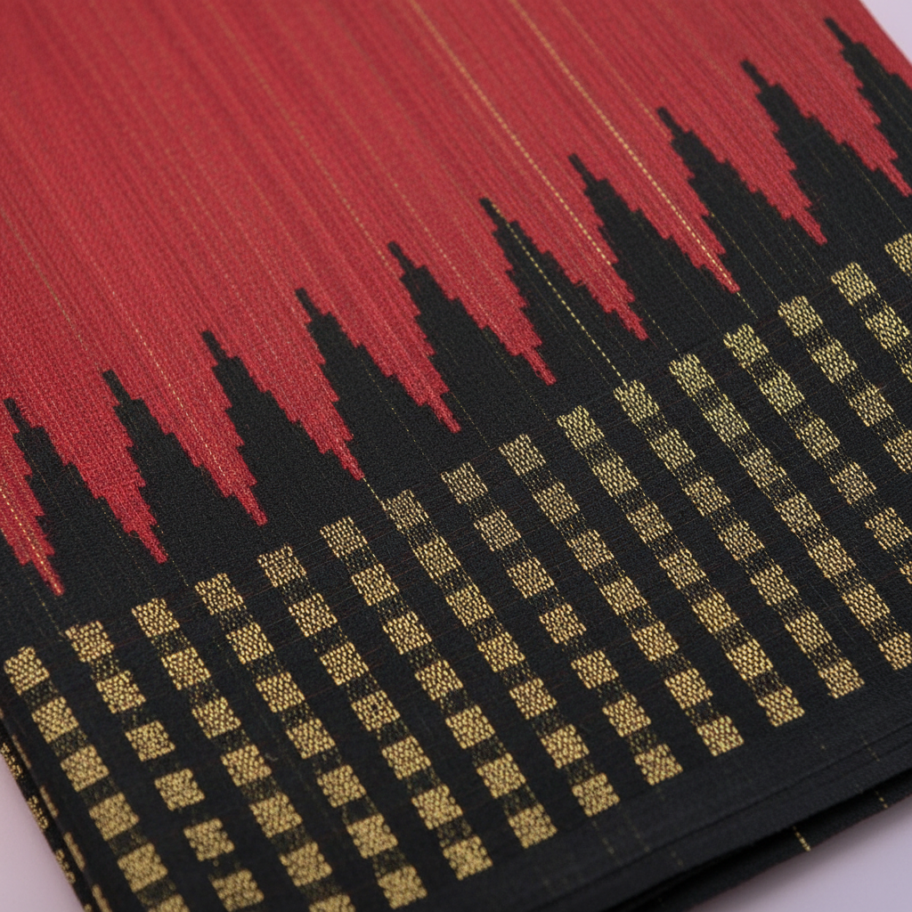 KUBERAN RED TUSSAR SILK SAREE