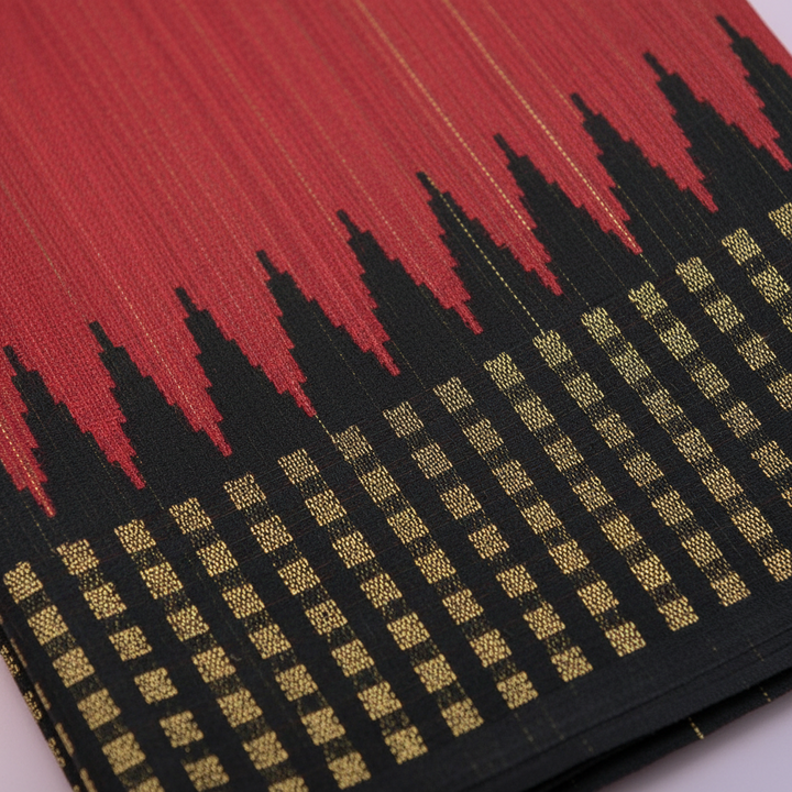 KUBERAN RED TUSSAR SILK SAREE