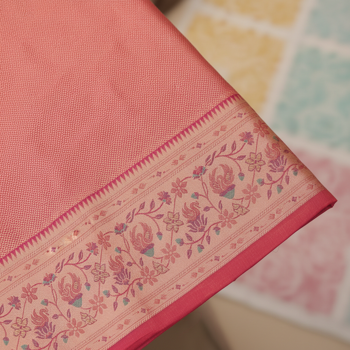 KUBERAN TURQUOISE BLUE PURE KANCHIPURAM SILK SAREE