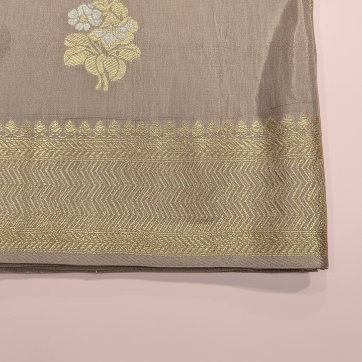 KUBERAN BEIGE PASHMINA FANCY SAREE