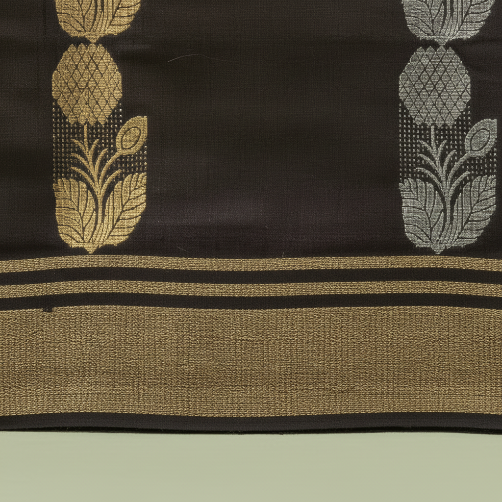 KUBERAN BROWN TUSSAR SILK SAREE
