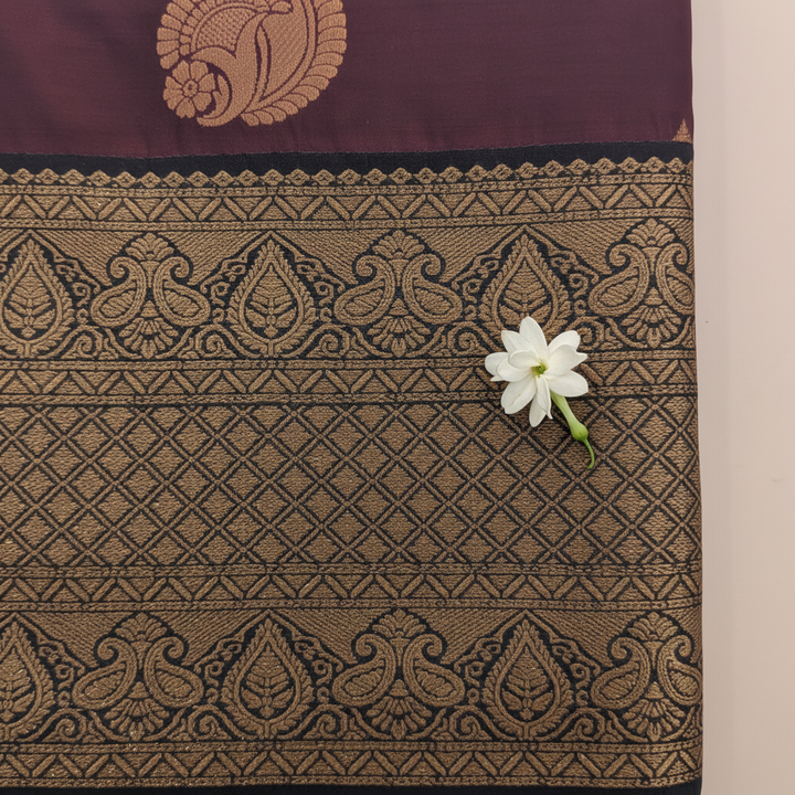 KUBERAN WINE SEMI SILK SAREE
