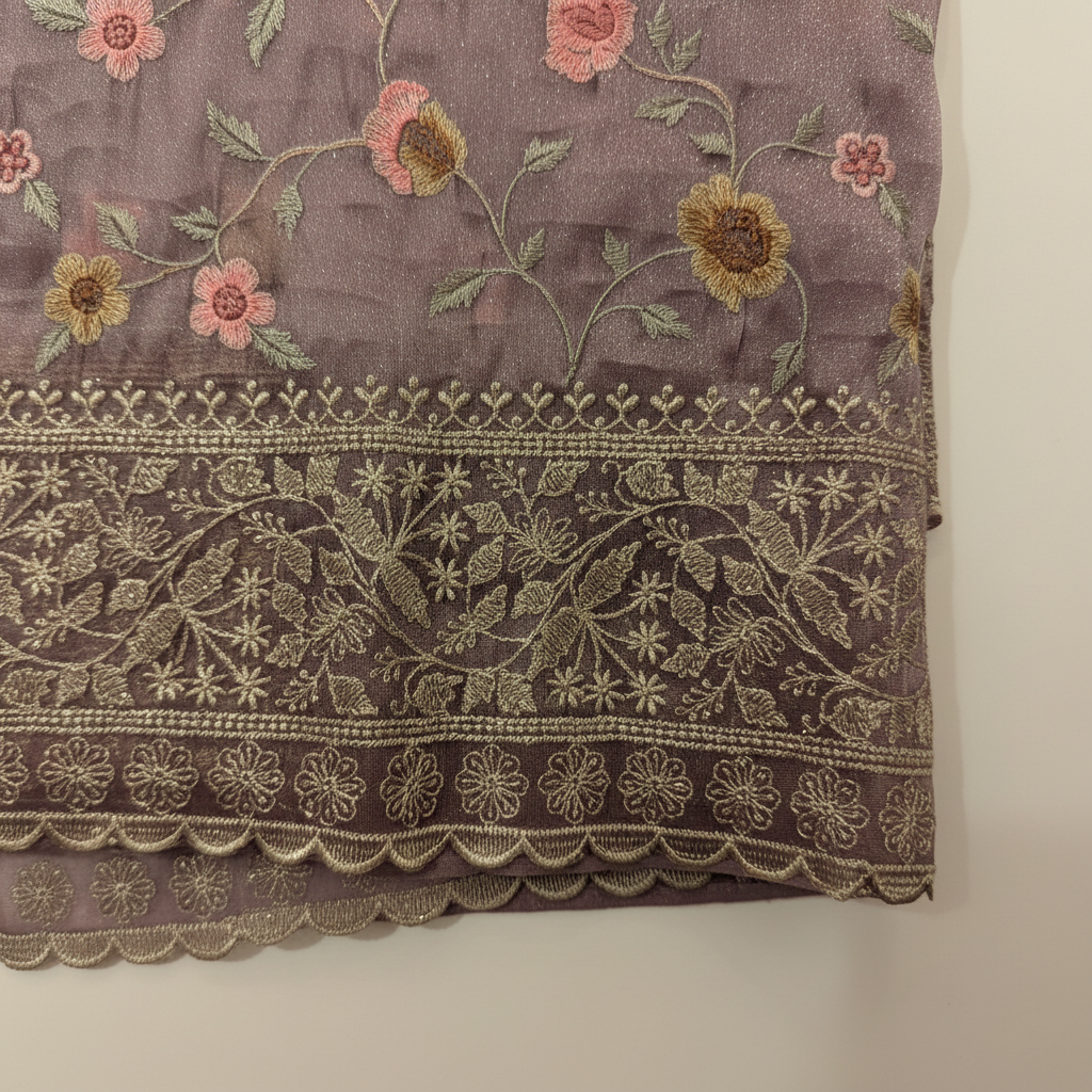 KUBERAN LAVENDER ORGANZA SAREE