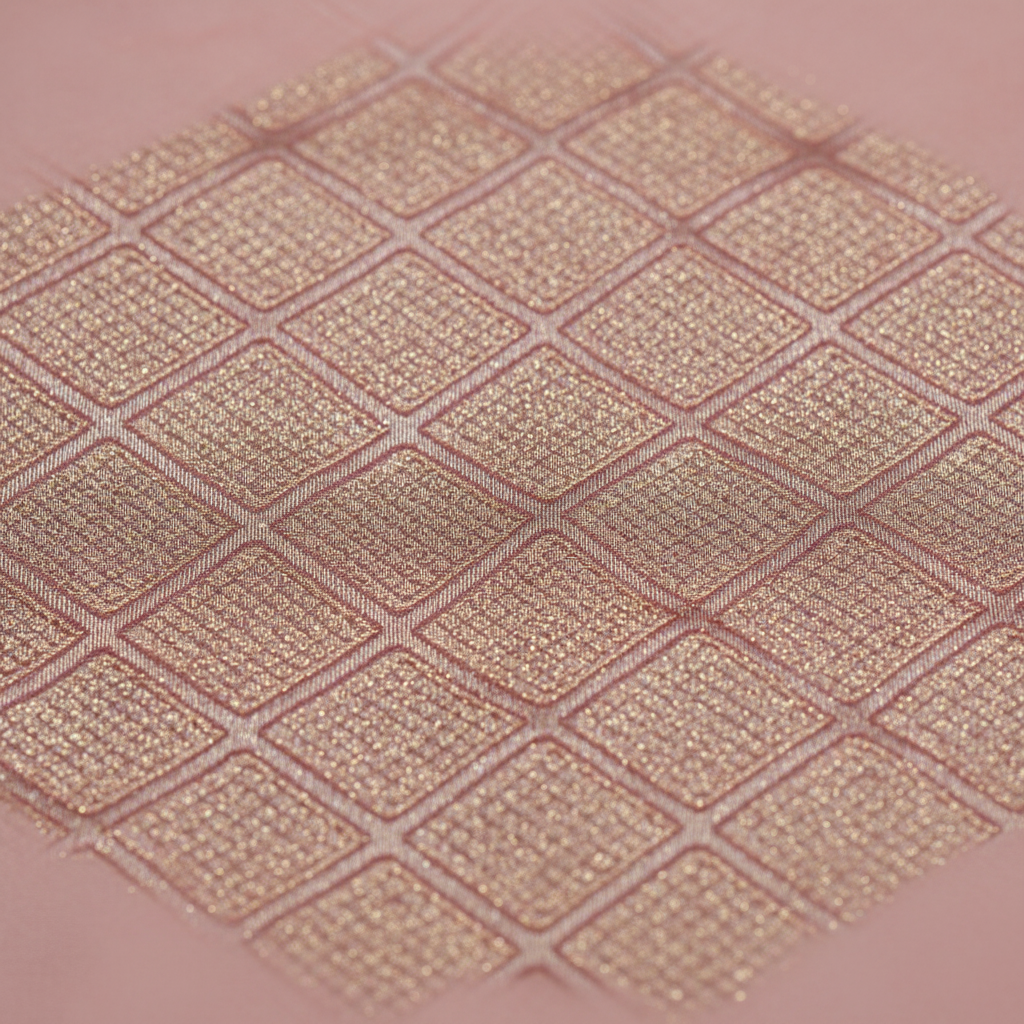 KUBERAN ROSE PINK BROCADE SEMI SILK SAREE