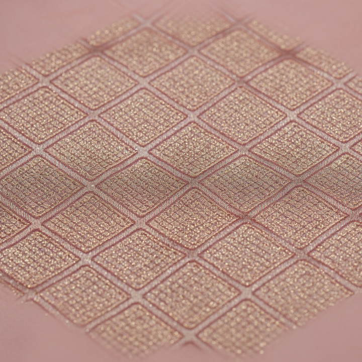 KUBERAN ROSE PINK BROCADE SEMI SILK SAREE