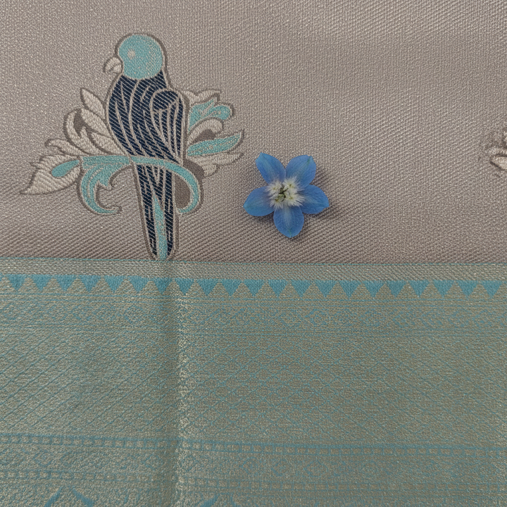 KUBERAN SILVER SEMI SILK SAREE