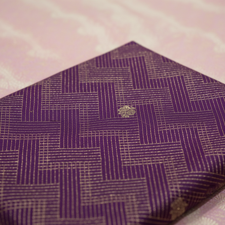 KUBERAN PURPLE TUSSAR SILK SAREE