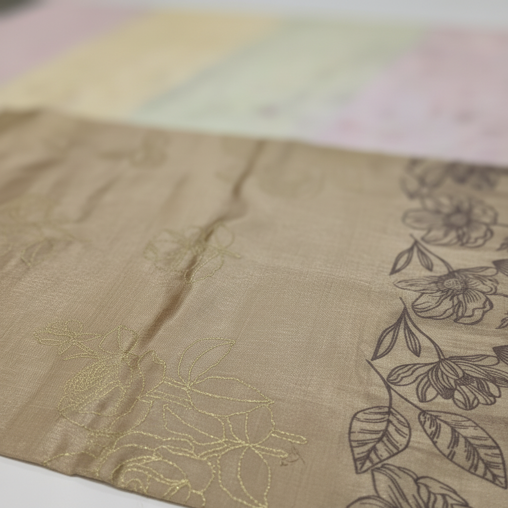 KUBERAN DULL BROWN TUSSAR SILK SAREE