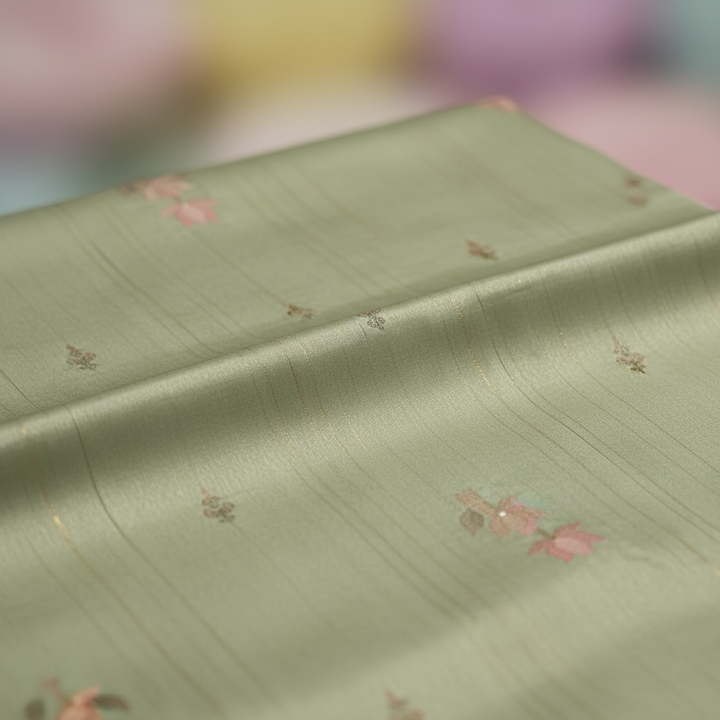 KUBERAN GREEN TUSSAR SILK SAREE