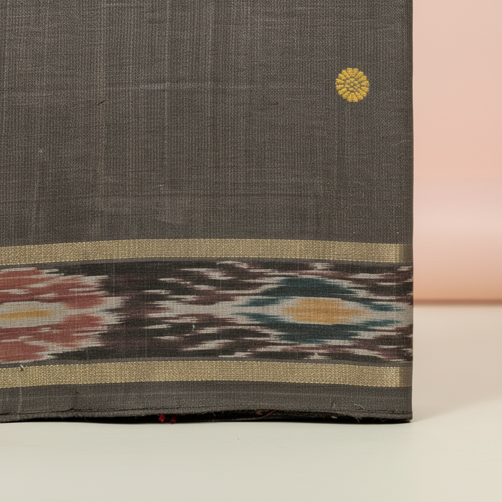 KUBERAN GREY TUSSAR SILK SAREE