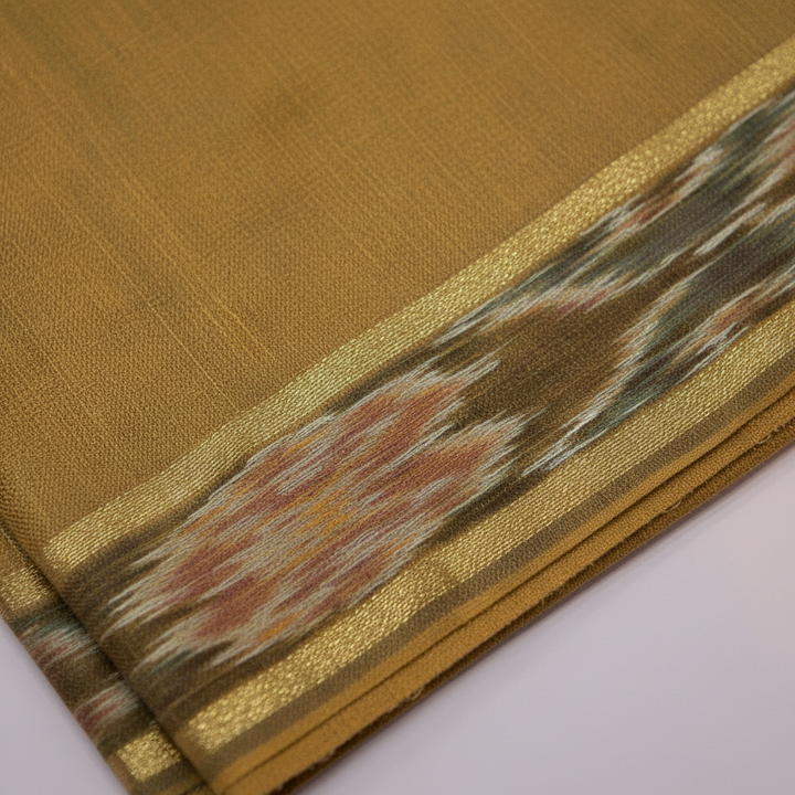 KUBERAN MUSTARD TUSSAR SILK SAREE