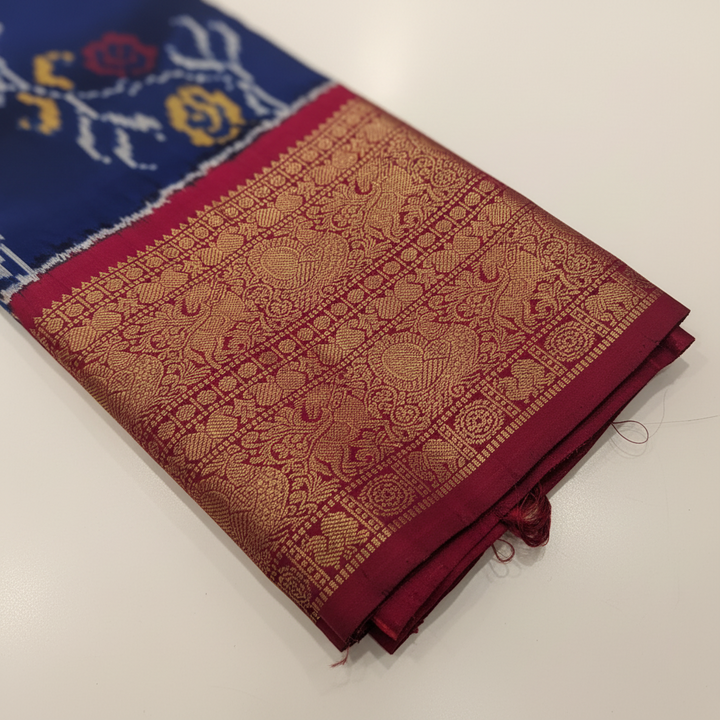 KUBERAN BLUE POCHAMPALLY SILK SAREE