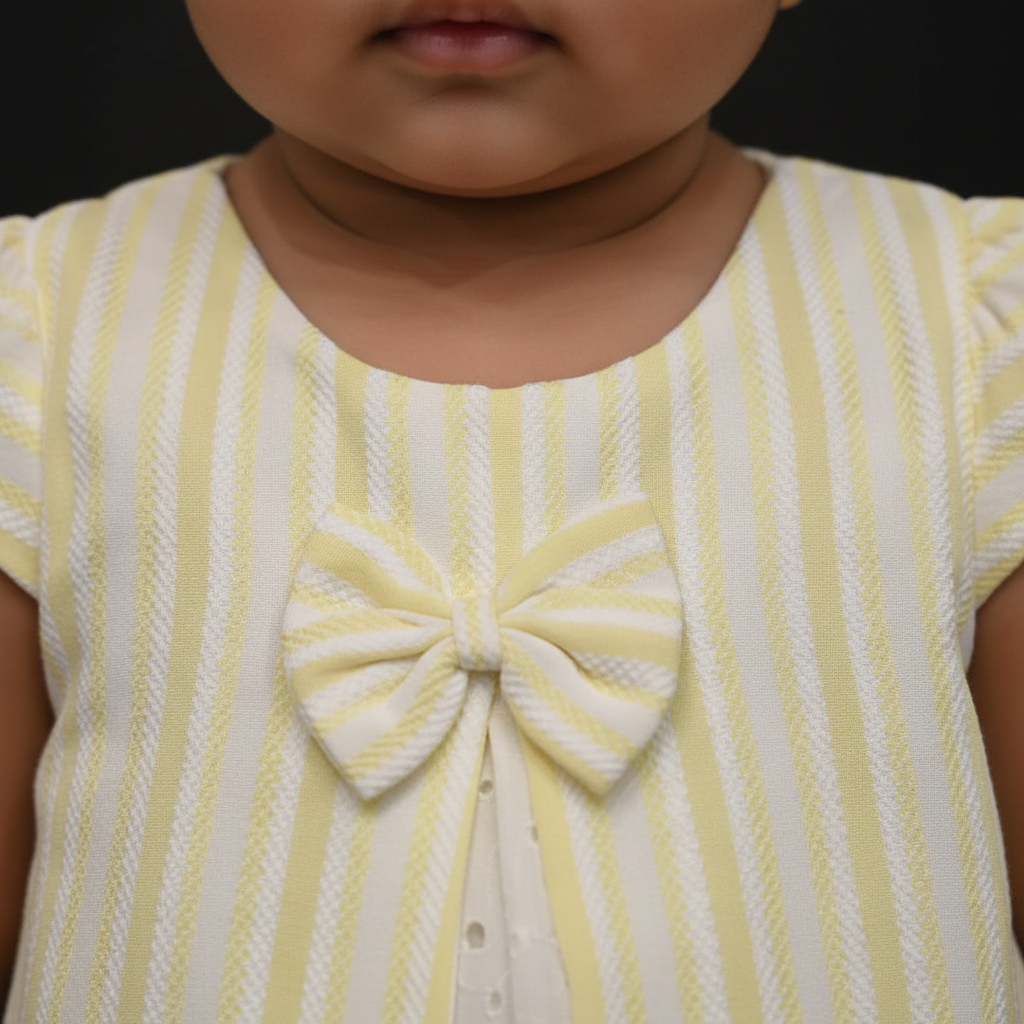 KUBERAN LEMON YELLOW COTTON FROCK